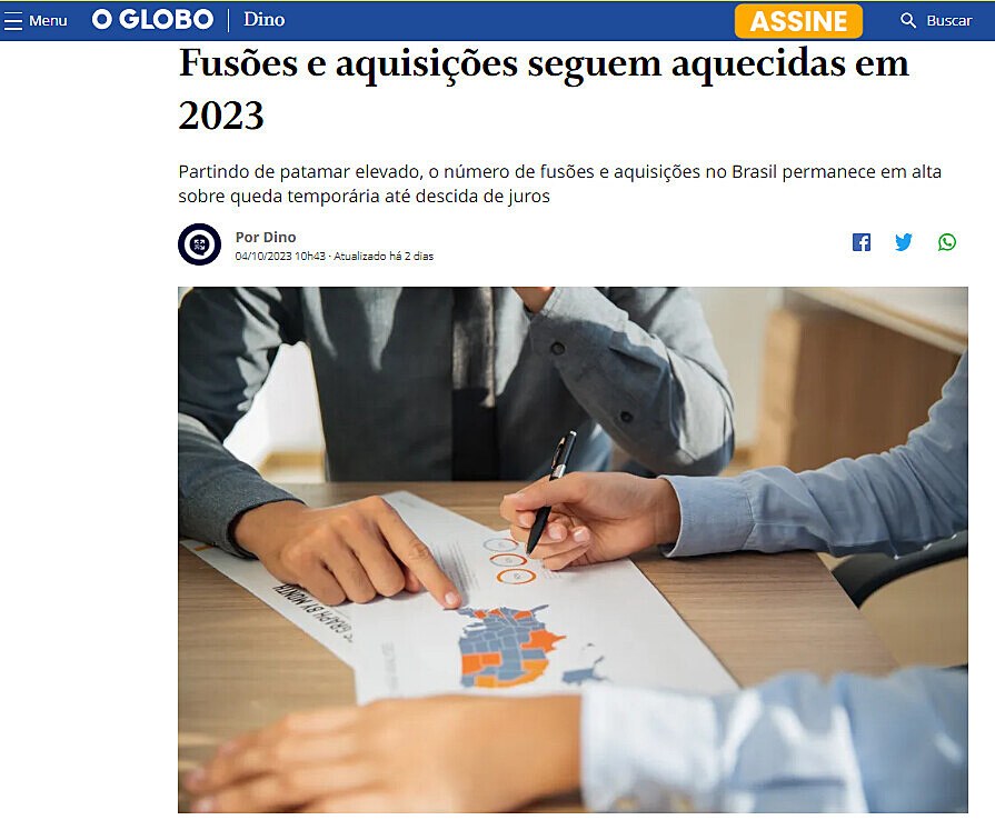 Fuses e aquisies seguem aquecidas em 2023